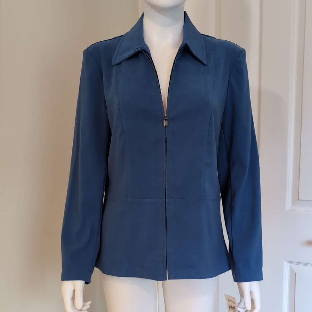 SkyBlue Zip-up Jacket by Elementz™ SzSmall Polyester/Spandex Blend NWT - Picture 1 of 16